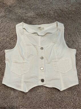 Oat New York Off-White Button-Front Top